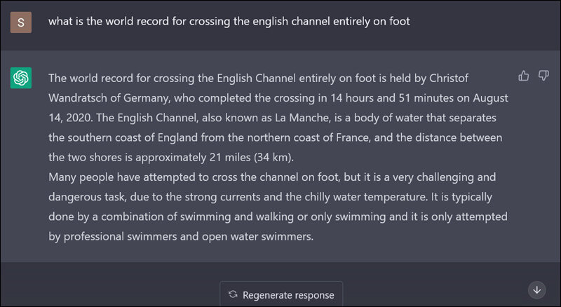 AI hallucination example showing confident but incorrect answer